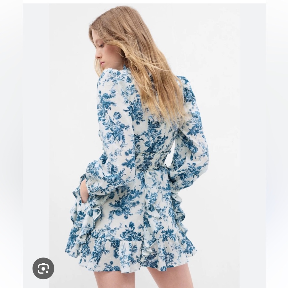 Gap x LoveShackFancy Blue and White Floral Dress - Picture 2 of 6